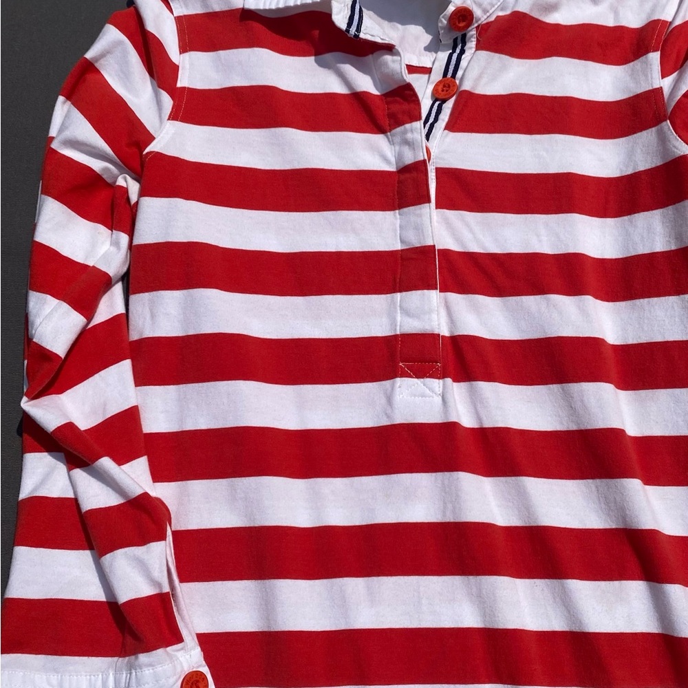 Tyler Boe Navy and White Striped Shirt